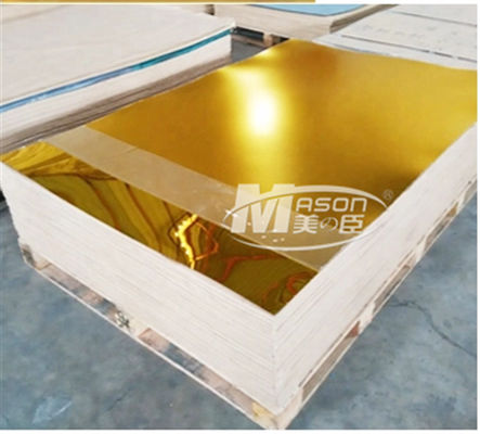 Sola hoja de acrílico cara de plata del plexiglás del oro de la hoja 4x6 del espejo de 2m m
