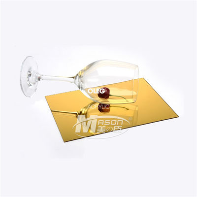 hoja de acrílico modificada para requisitos particulares corte del espejo del oro de los 4X8ft para extensamente las decoraciones