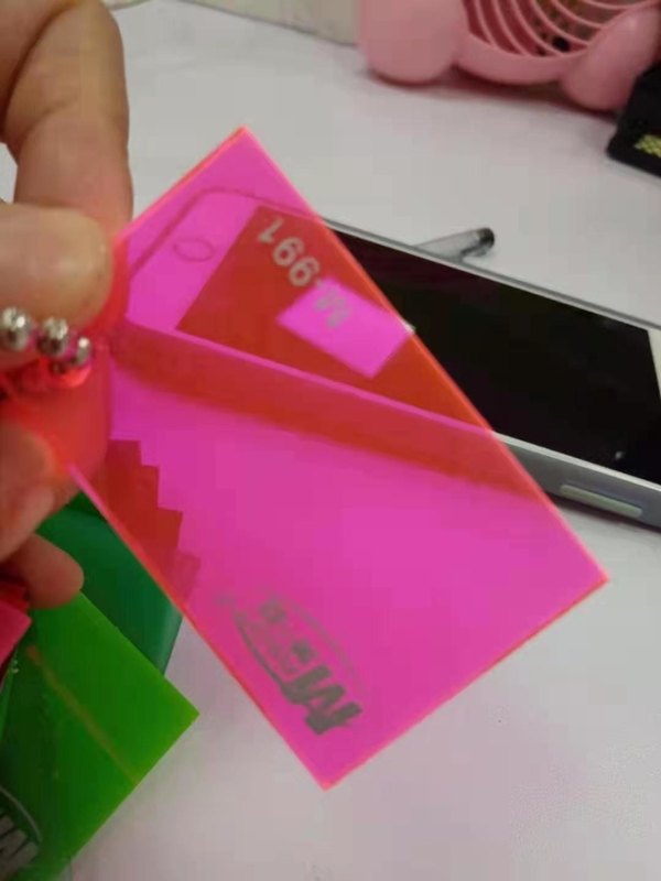 Hoja de acrílico de la venta del color 3m m de la placa del color de acrílico 5m m caliente del rosa