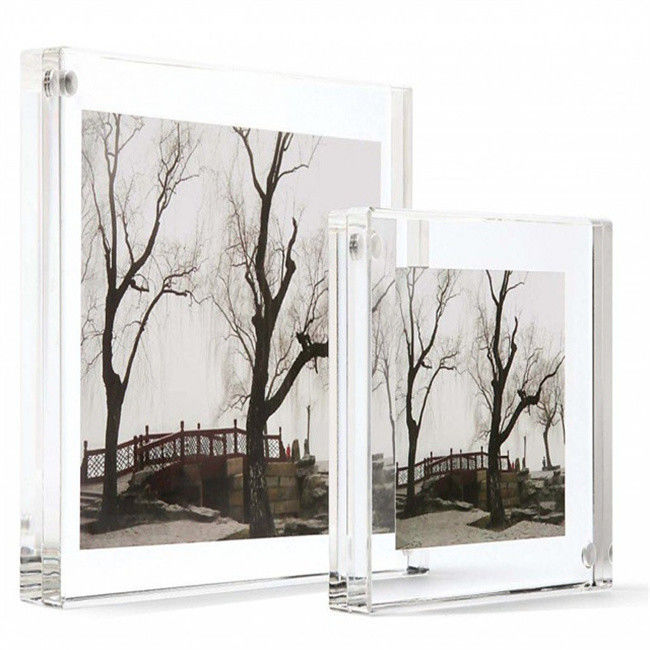 Departamento casero magnético de acrílico del marco del plexiglás 4x6 claro”